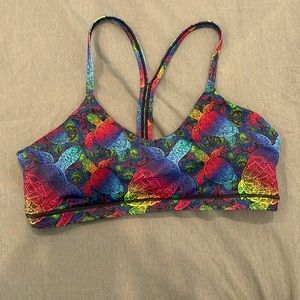 Move free sport bra by CVG. Rainbow turtle.